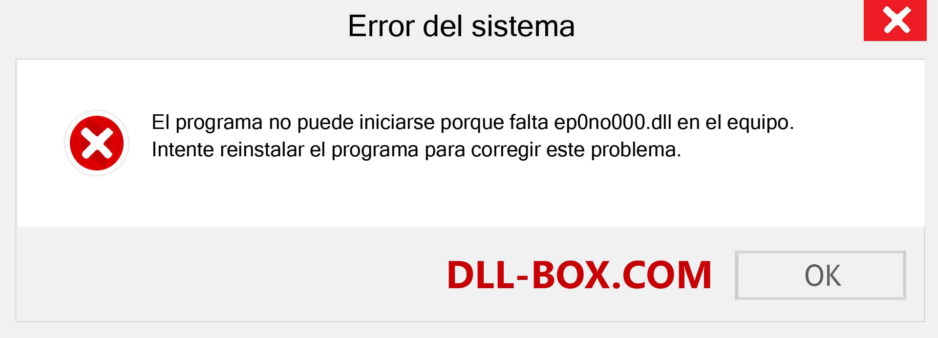 ¿Falta el archivo ep0no000.dll ?. Descargar para Windows 7, 8, 10 - Corregir ep0no000 dll Missing Error en Windows, fotos, imágenes